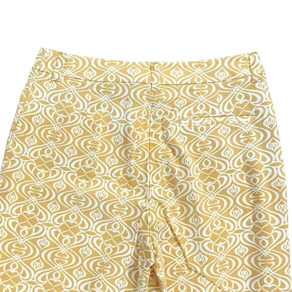 Jones New York Signature Women's Golden/Tan/White Print Capri Crop Pants SZ 8 - Picture 6 of 8